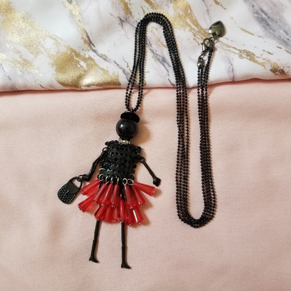 Rouge Noir Girl Chain Dress Doll Necklace